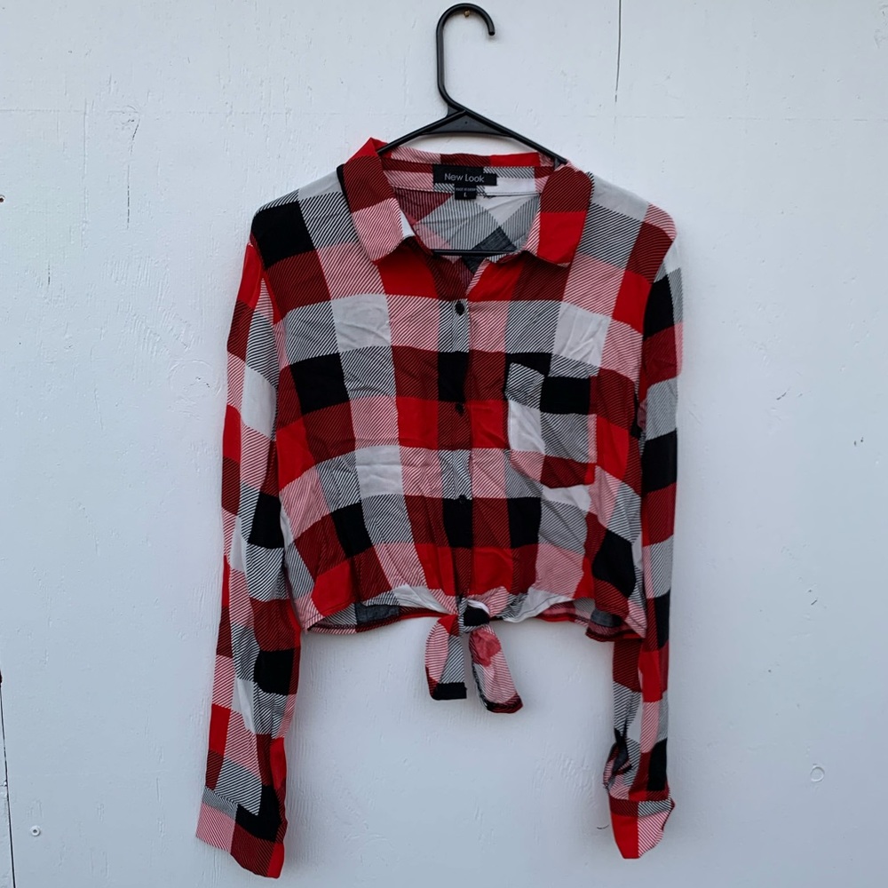 Long sleeve cropped flannel